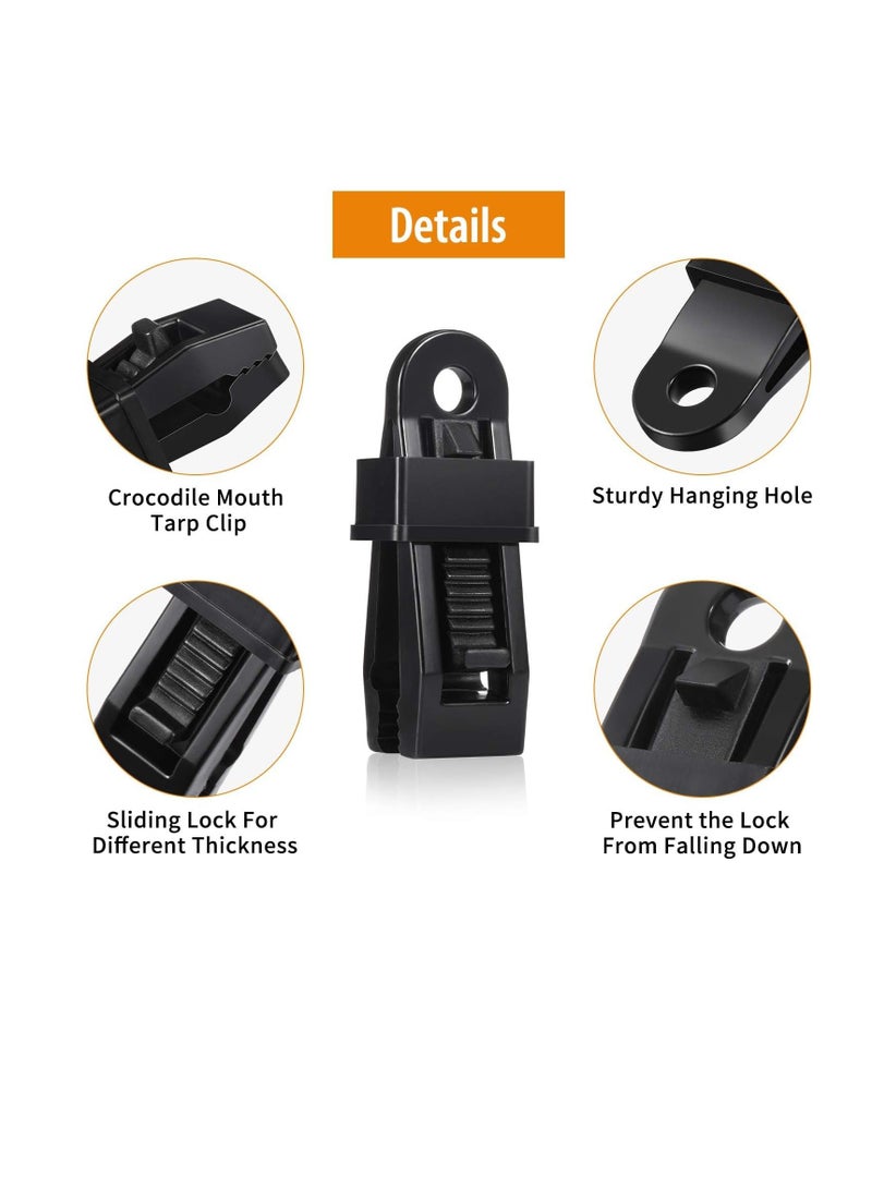 Multipurpose Tarp Clip Crocodile Mouth Clamps, 28 Pieces, Strong Lock Grip, for Outdoor Camping Tent, Awning, Banner and Cover - Image 2