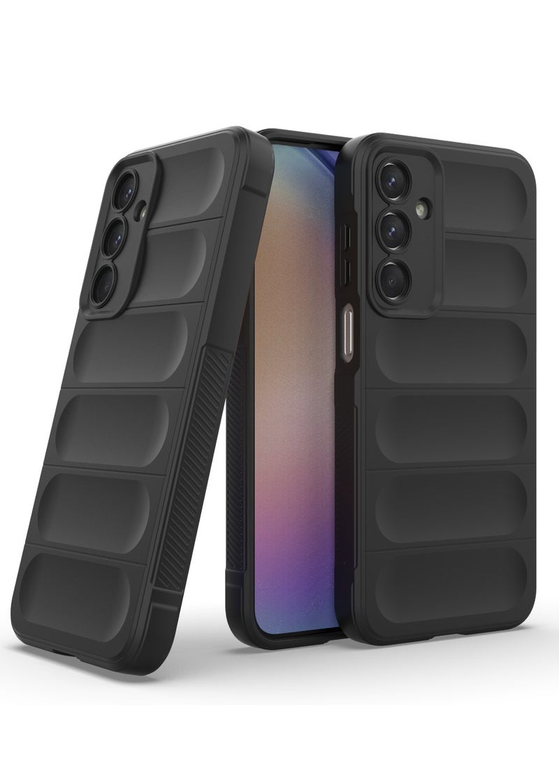Samsung Galaxy M35 5G Original Magic Shield Case – Black, shock-resistant with ultra protection and soft padded interior. - Image 1