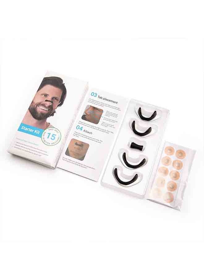 Beauenty - Breathing Nasal Strip Starter Kit (15 Count, Black) – Extra Strength Snoring Solution to Boost Oxygen, Reduce Snoring, and Improve Sleep – Sweat-Resistant and Skin-Friendly Design - Image 1