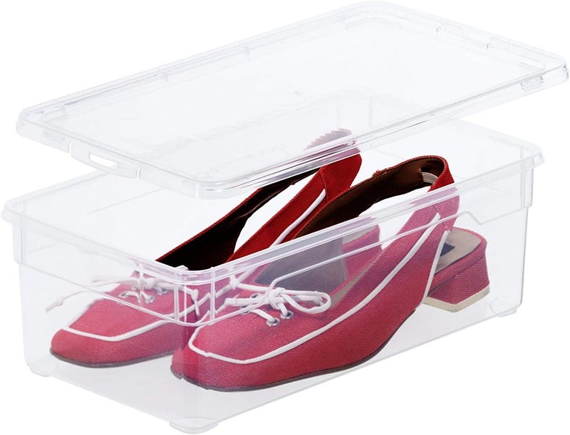 Rotho , Clear, Set of 4 storage boxes 5 l with lid, Plastic (PP) BPA-free, transparent, 4 x 5l (33,0 x 19,0 x 24,0 cm) - Image 2