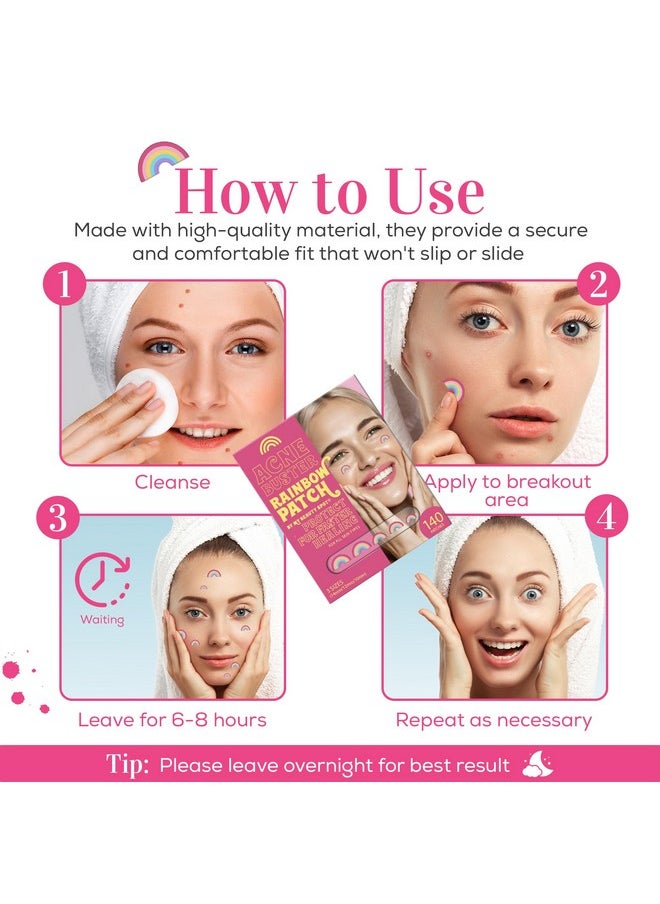 My Beauty Spot - My Beauty Spot Pimple Patches Cute Acne Patches for Face (140 Patches) with Hydrocolloid, Tea Tree Extra & Salicylic Acid, Colorful Fun Designs - Pimple Patches for Face Acne Spot Treatment - Image 1