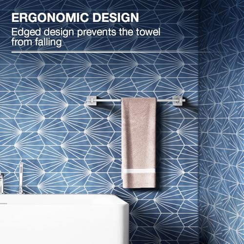 Kohler Towel Bar 450 mm | SS304 Stainless Steel Bathroom Towel Rod | Corrosion Resistant, Anti-Fingerprint, Anti-Peel | 17kg Load Capacity, 2 Years Warranty (Brushed Stainless Steel Finish) - Image 3