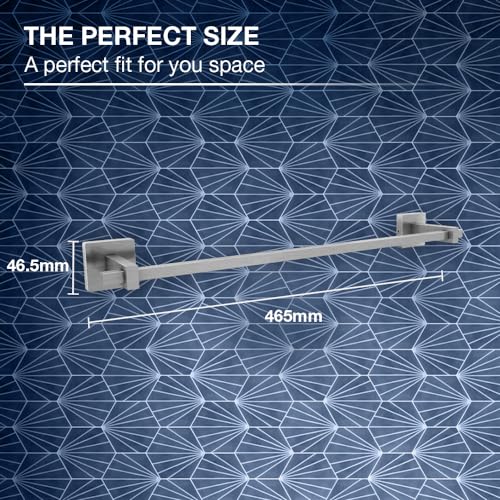 Kohler Towel Bar 450 mm | SS304 Stainless Steel Bathroom Towel Rod | Corrosion Resistant, Anti-Fingerprint, Anti-Peel | 17kg Load Capacity, 2 Years Warranty (Brushed Stainless Steel Finish) - Image 5