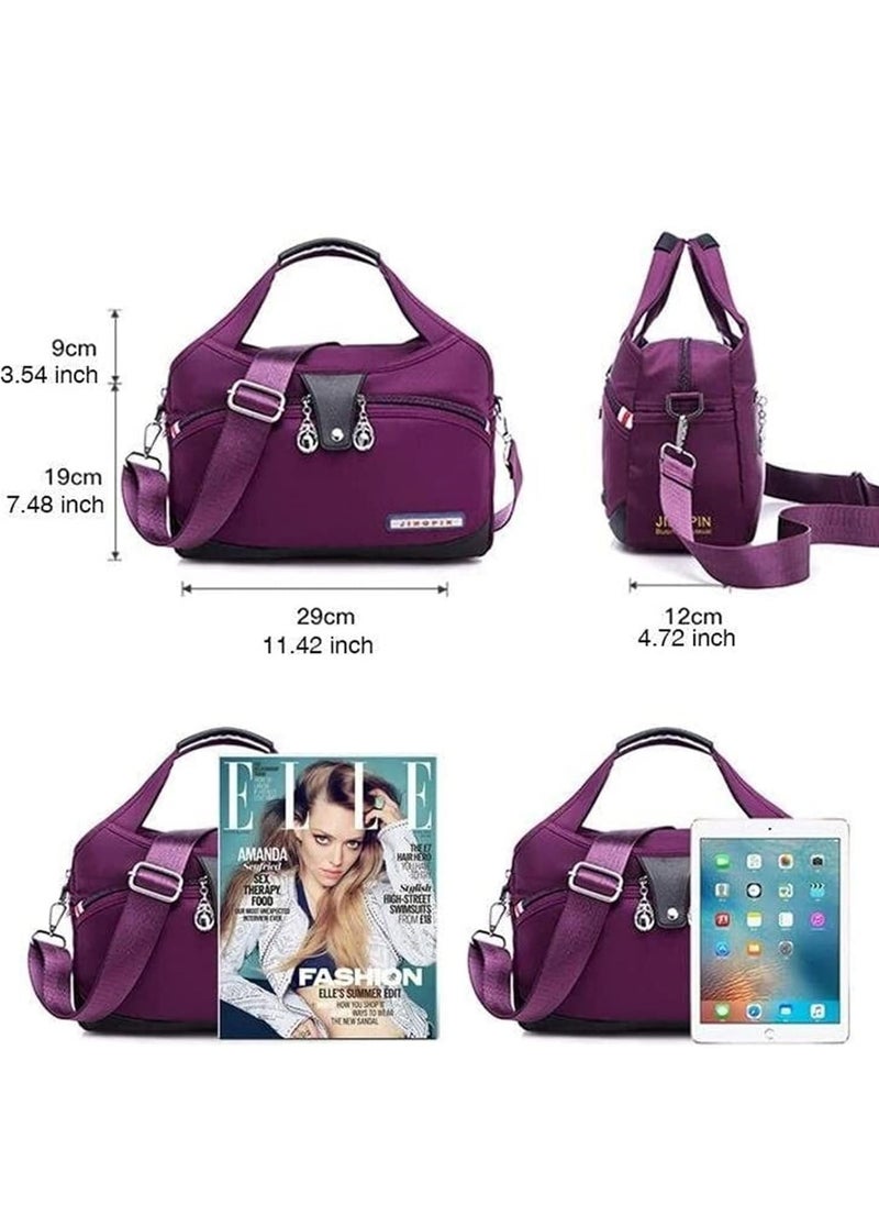Generic - Ladies handbags Large-capacity Waterproof Anti-theft Women's Fashion Handbag, Oxford Cloth Travel Daypack, Multi Zipper Pockets Crossbody Shoulder Bag - Image 1