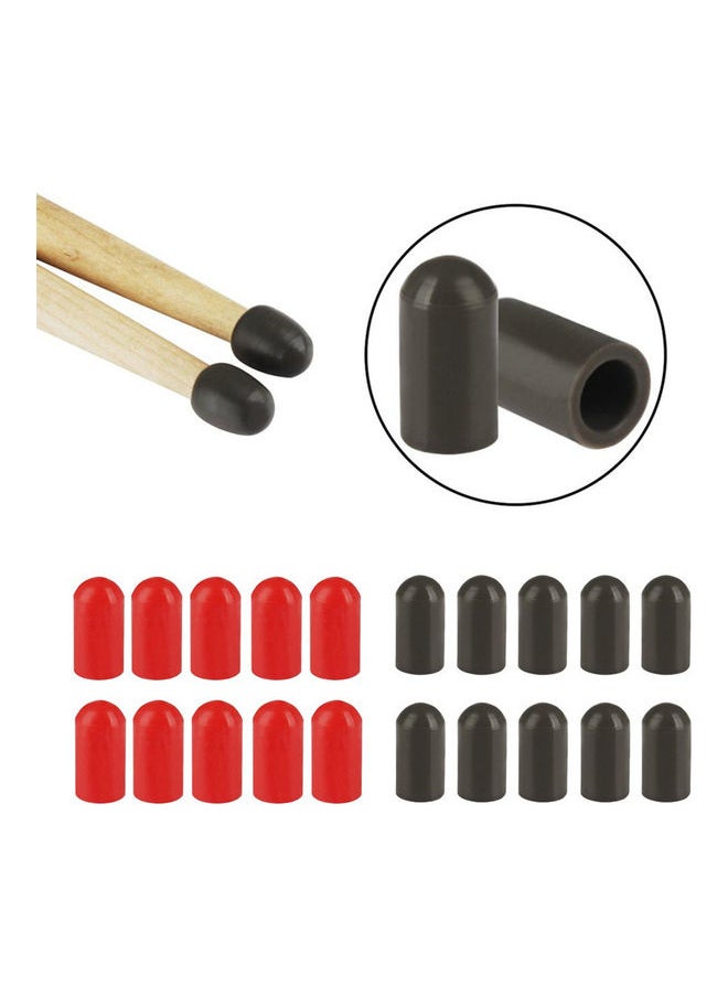 NIBEMINENT 10 Pieces Drum Stick Rubber Sleeve Drumstick Case For Percussion Instruments  - Image 2