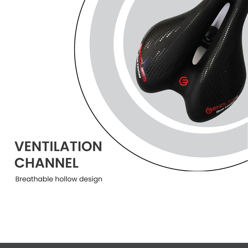 Endless Sleek Cycle Seat with Reflective Strip | Sports Cycling Gear for Comfortable Riding, Fitness and Outdoor Adventures - Image 4