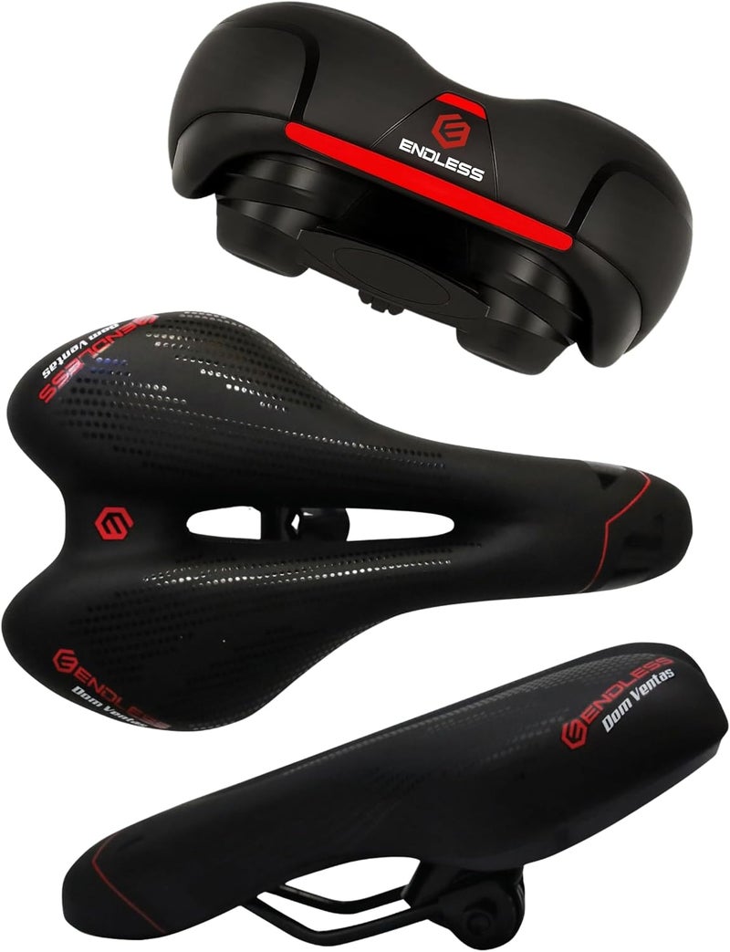 Endless Sleek Cycle Seat with Reflective Strip | Sports Cycling Gear for Comfortable Riding, Fitness and Outdoor Adventures - Image 1