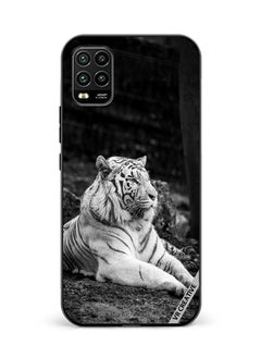 VR CREATIVE Protective Case Cover For Xiaomi Mi 10 Lite 5G Royal Monochrome Tiger Design Multicolour  - Image 1