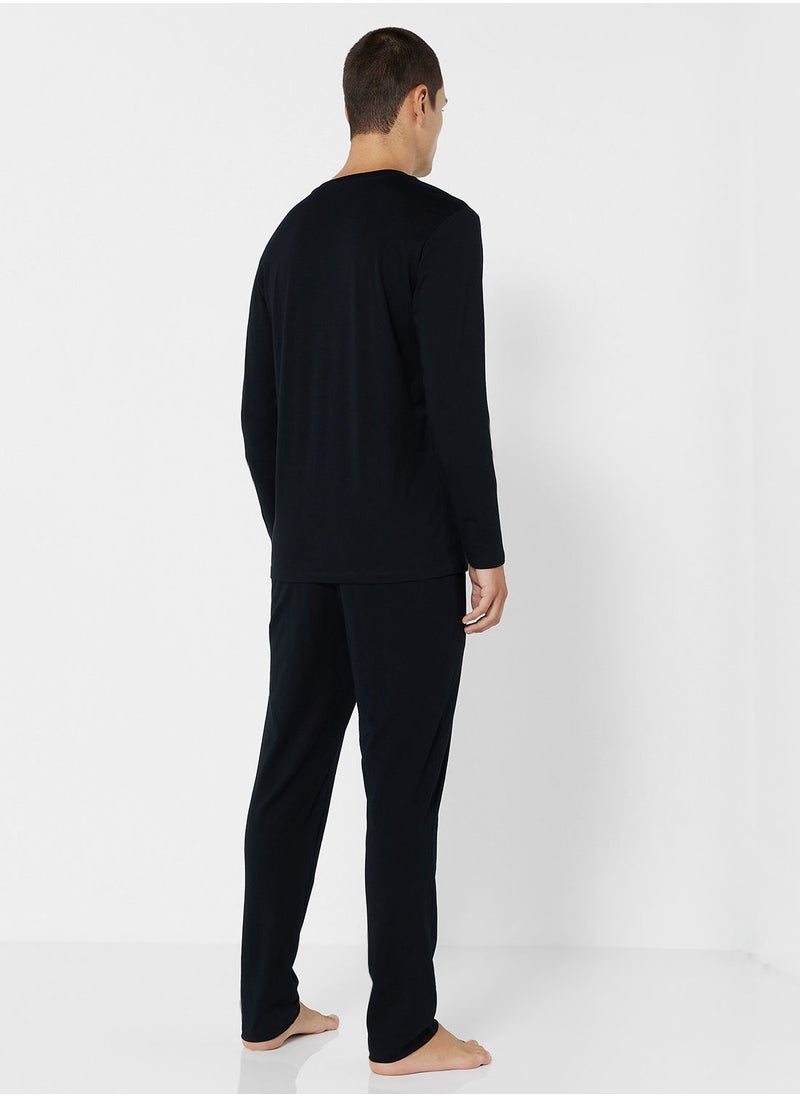 JACK & JONES - Basic Loungewear T-Shirt and Pant Set - Image 1