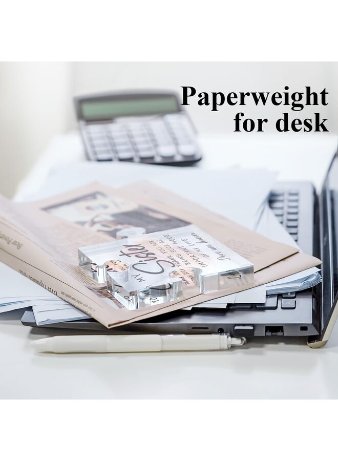 LAMAY Sister Gifts from Sister - Unique Sister Birthday Acrylic Puzzle-Shaped Plaque Desk Decorations Present for Sister Thanksgiving Christmas Wedding from Sister Brother - Image 2