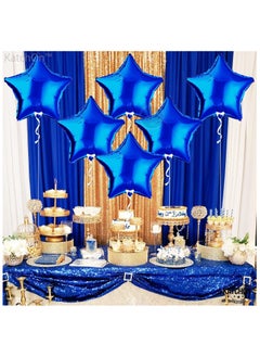 KATCHON Blue Star Balloons for Party Decoration Pack of 6 | Twinkle Little Star Blue Foil Balloons for Birthday  - Image 4