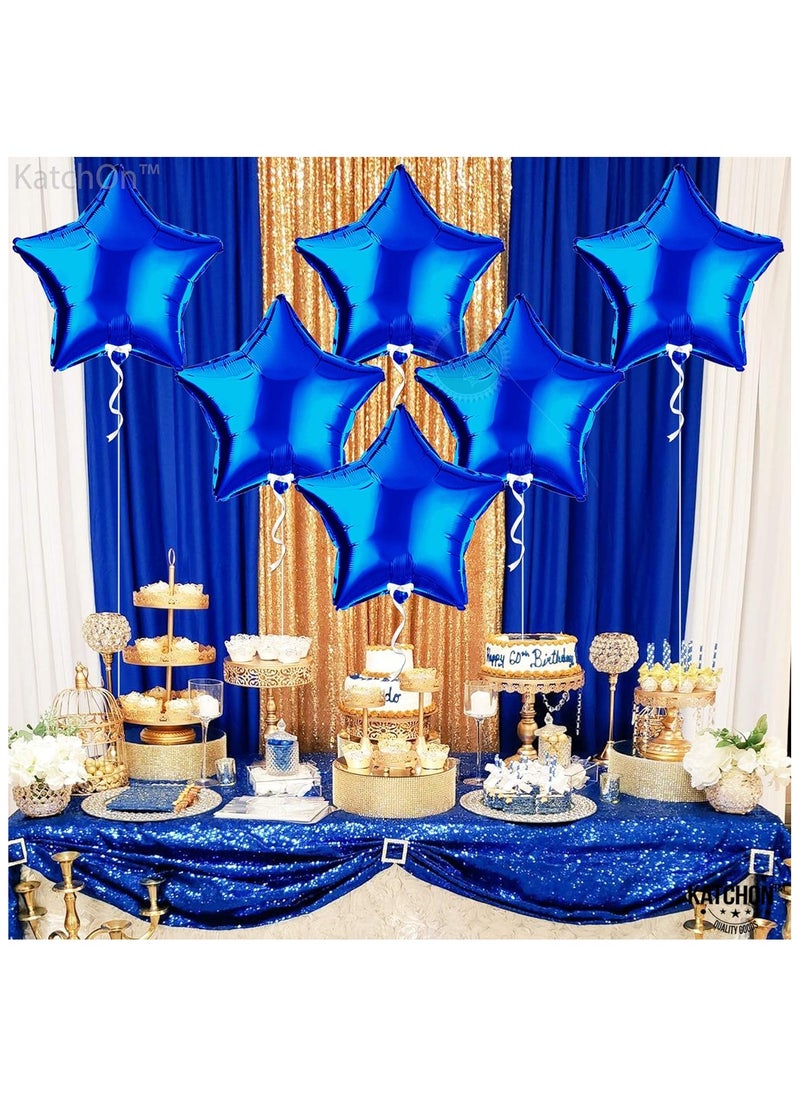 KATCHON Blue Star Balloons for Party Decoration Pack of 6 | Twinkle Little Star Blue Foil Balloons for Birthday  - Image 4