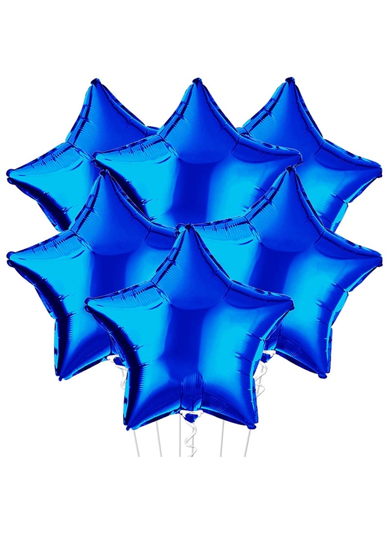 KATCHON Blue Star Balloons for Party Decoration Pack of 6 | Twinkle Little Star Blue Foil Balloons for Birthday  - Image 1