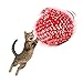 JAYU PET Red Cat Ball WO Bell Version Handmade Silvervine Cat Toy with Catnip Interactive Matatabi Ball for Indoor Cats Kittens Feline Play Toy Gift 27 inch - Image 3