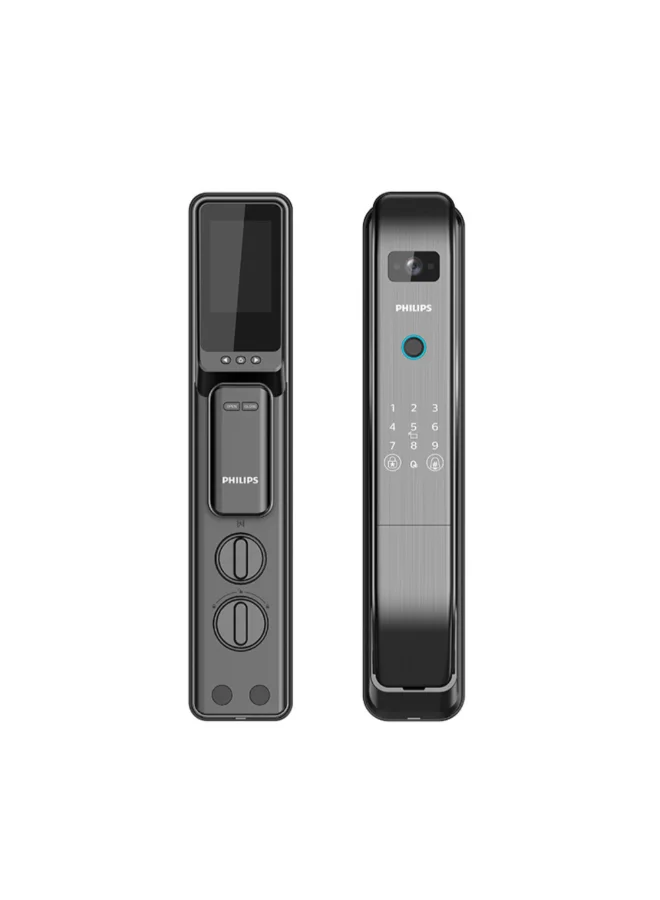 Philips Easykey Multiple Alert Function C-Grade Lock Cylinder Push-Pull Smart Door Lock Black 70 mm DDL303-VP-5HWS-BK-70