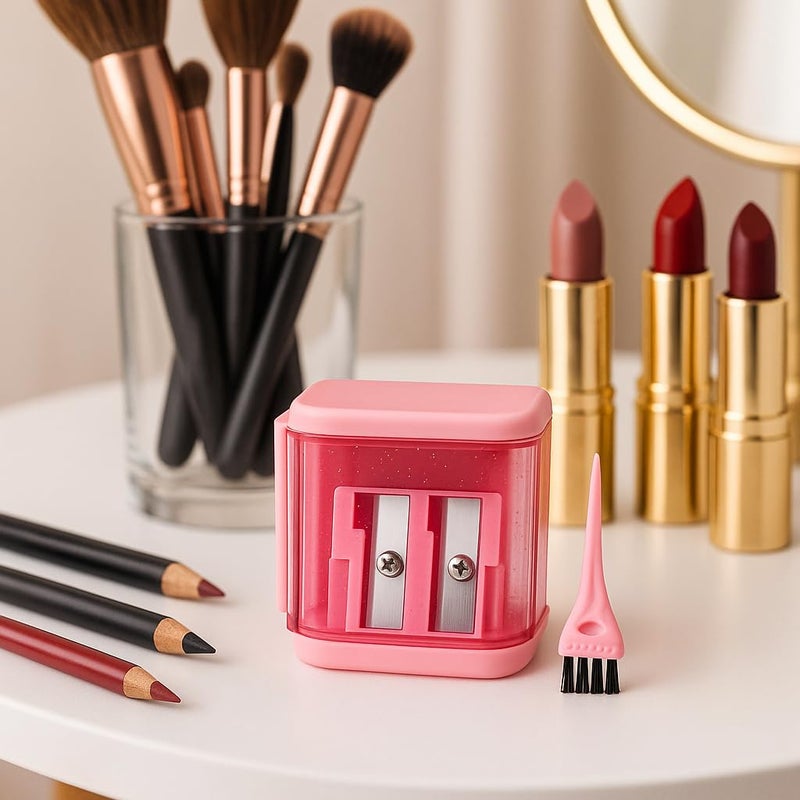 VERTEX Eyeliner Pencil Sharpener for Eyes and Lip Liner Makeup Large Brow Pencils Small Angled Wing Tip Real Beginners Techniques Eye Shadow Lines Gel Eyebrow Pomade Black Liquid Waterproof Stencil - Image 2