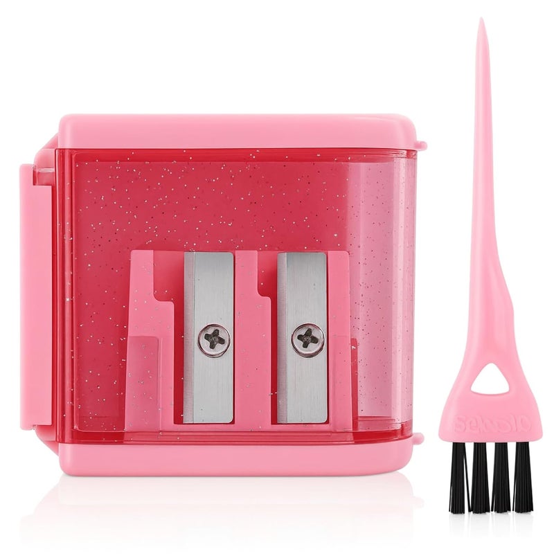 VERTEX Eyeliner Pencil Sharpener for Eyes and Lip Liner Makeup Large Brow Pencils Small Angled Wing Tip Real Beginners Techniques Eye Shadow Lines Gel Eyebrow Pomade Black Liquid Waterproof Stencil - Image 1