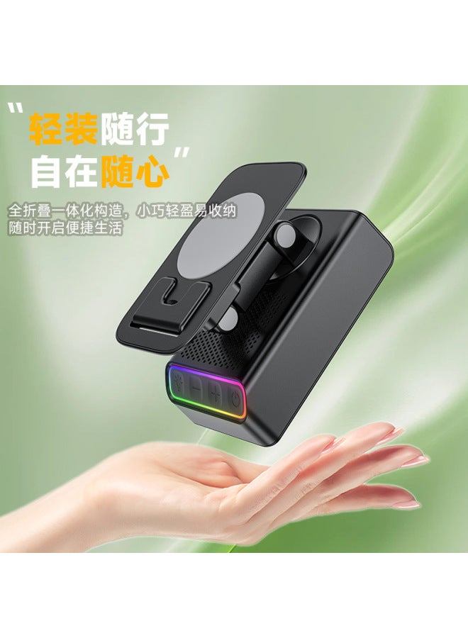 Neutral Mobile Phone Tablet Stand Induction Bluetooth Speaker Power Bank Rgb Color Light Audio Same Day Shipping - Image 4