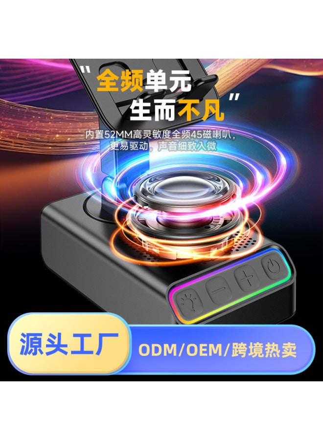 Neutral Mobile Phone Tablet Stand Induction Bluetooth Speaker Power Bank Rgb Color Light Audio Same Day Shipping - Image 3