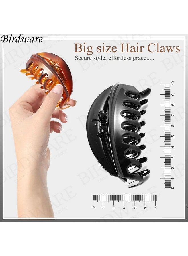 BIRDWARE Hair Clutcher Claw Clip Stone Butterfly Clips Hair Clips For Women & Girls (Pack of 2, Big-Size, Multi Color, Acrylic Material) - Image 3