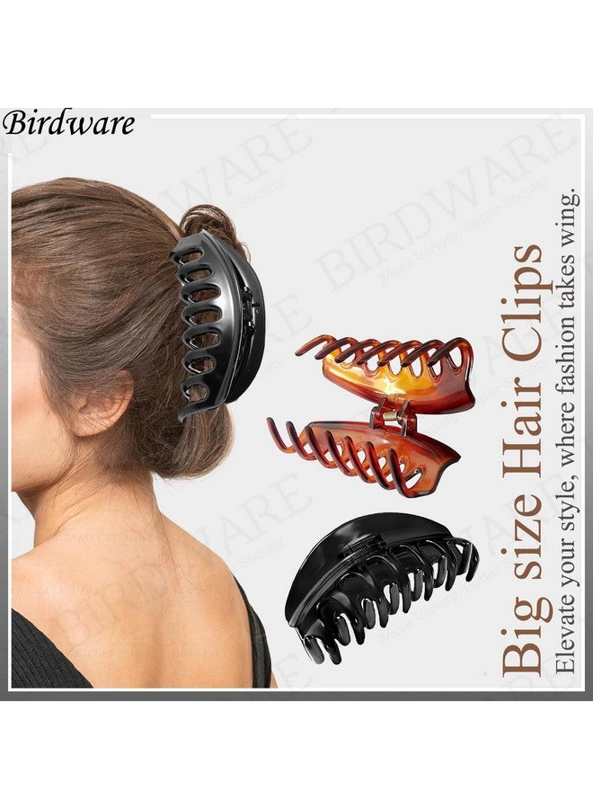 BIRDWARE Hair Clutcher Claw Clip Stone Butterfly Clips Hair Clips For Women & Girls (Pack of 2, Big-Size, Multi Color, Acrylic Material) - Image 5