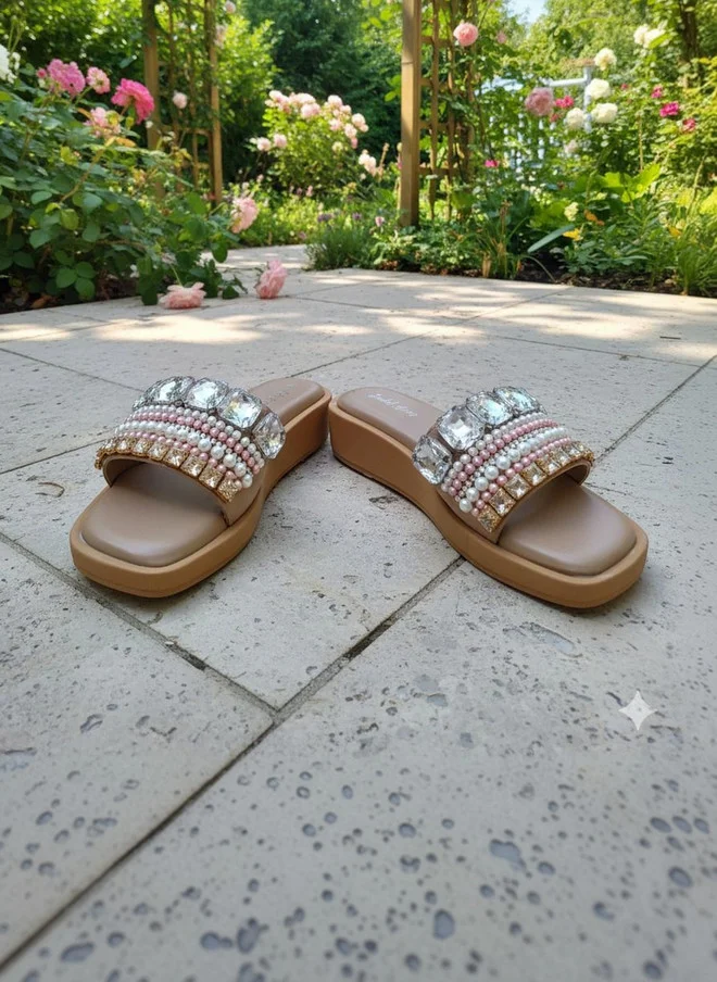 Sandal Stories SANDAL STORIES Embellished PU Flatform Sandals