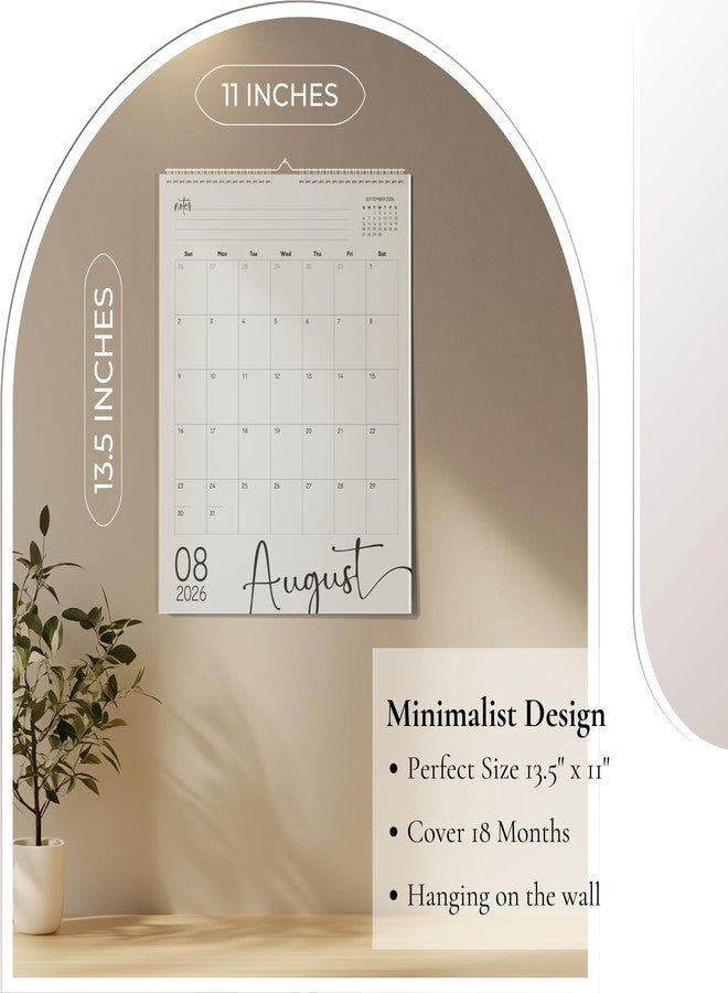 Paper Play Black White Cursive Font vertical Coil Wall Calendar - Image 2