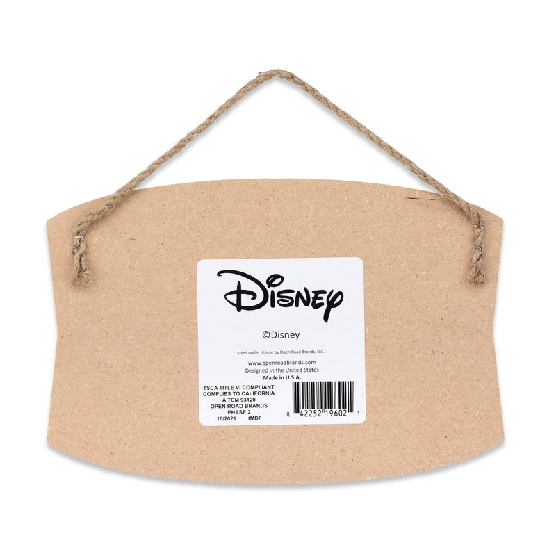 Open Road Brands Disney Alice in Wonderland Queen of Hearts Hanging Wood Wall Decor - Playful Off With Their Heads Disney Villains Sign - Image 3