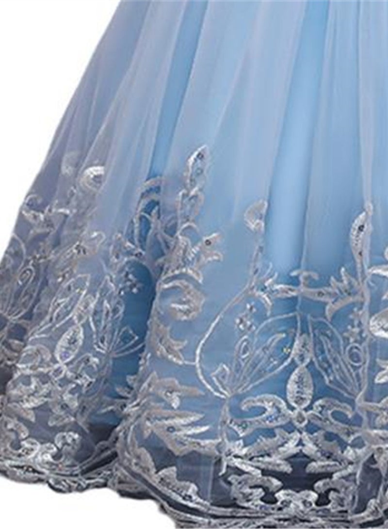 Girls Dress Sleeveless Mesh Performance Host Princess Dress Costumes - Image 2