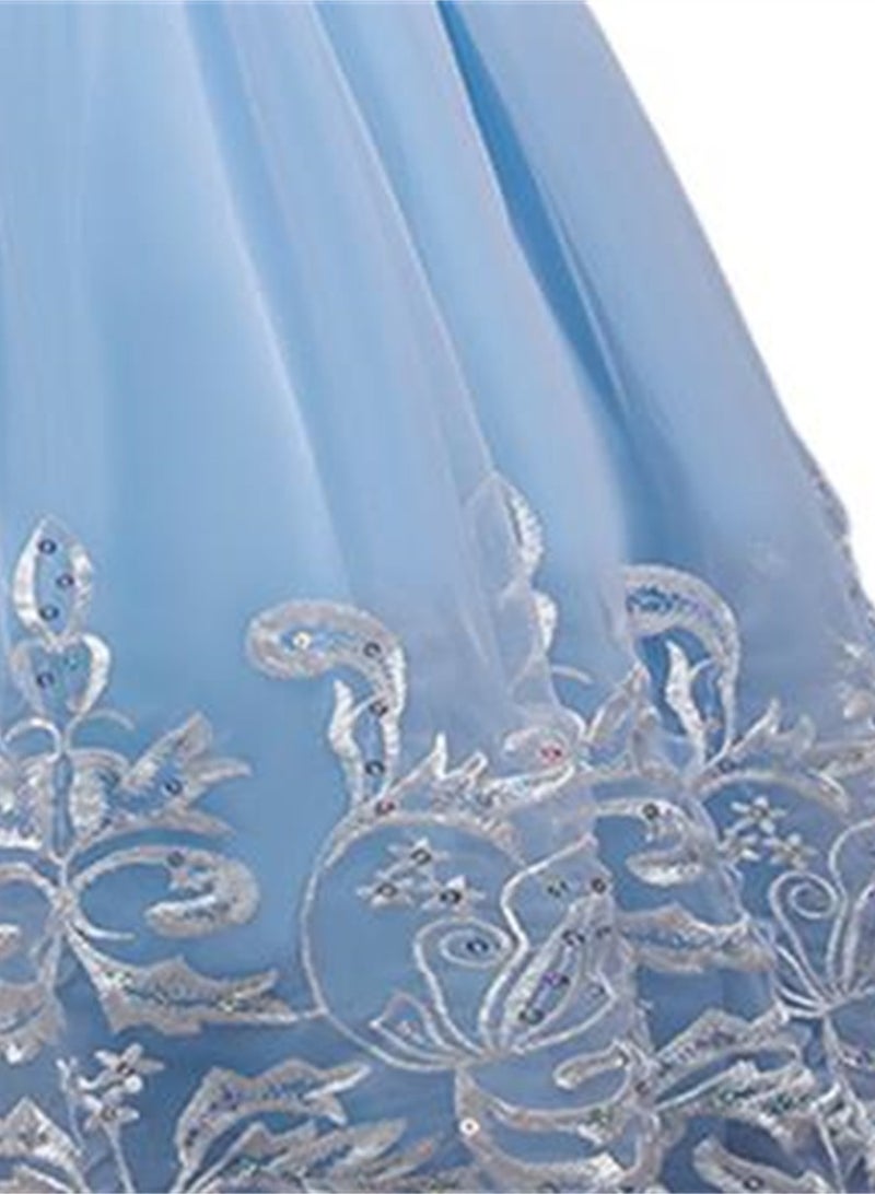 Girls Dress Sleeveless Mesh Performance Host Princess Dress Costumes - Image 3