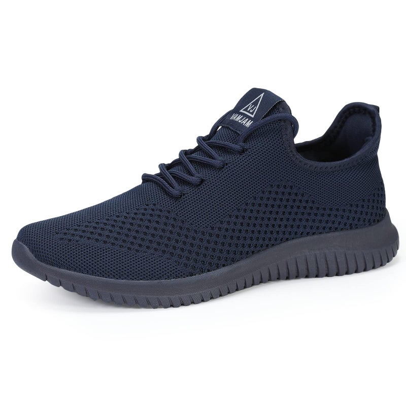 VAMJAM Mens Running Shoes Ultra Lightweight Breathable Walking Shoes Non Slip Athletic Fashion Sneakers Mesh Workout Casual Sports Shoes Allblue Size 115