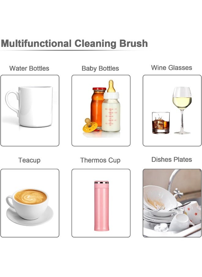 biqin biqin Electric Cleaning Brush Set 4 Piece Multi-Purpose Cleaner Brushes, 360° high-Speed Rotation Cleaning, 1500mAh, Waterproof IPX65, Perfect Household Cleaning Brushes  - Image 3