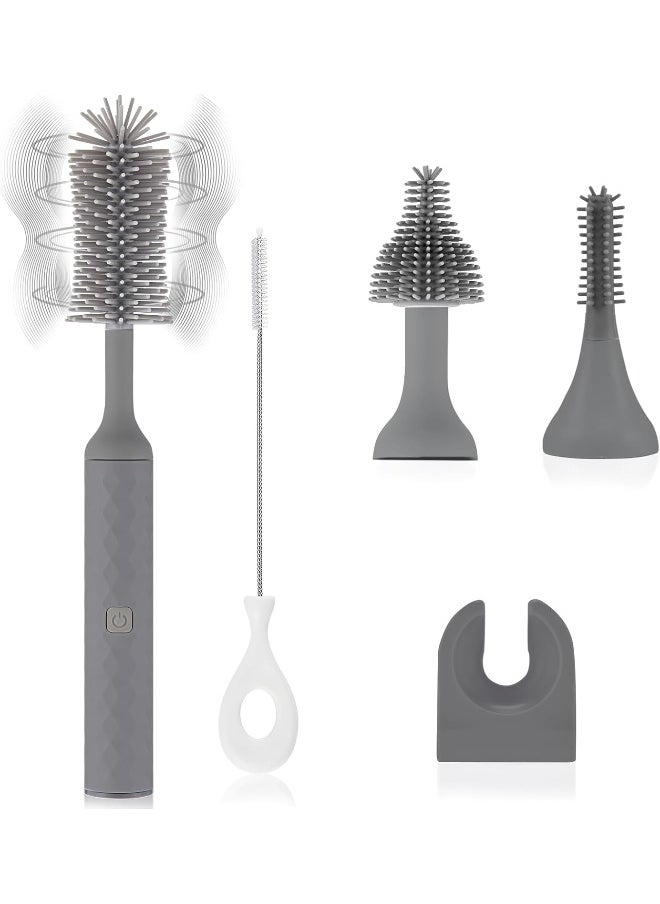 biqin biqin Electric Cleaning Brush Set 4 Piece Multi-Purpose Cleaner Brushes, 360° high-Speed Rotation Cleaning, 1500mAh, Waterproof IPX65, Perfect Household Cleaning Brushes  - Image 1