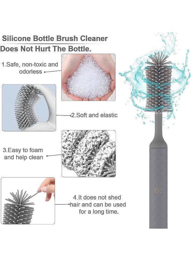 biqin biqin Electric Cleaning Brush Set 4 Piece Multi-Purpose Cleaner Brushes, 360° high-Speed Rotation Cleaning, 1500mAh, Waterproof IPX65, Perfect Household Cleaning Brushes  - Image 2