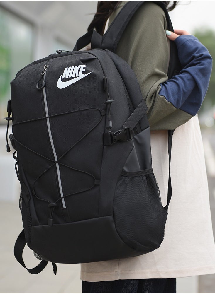 Jordans 【School season】Classic logo backpack Large capacity schoolbag Drawstring schoolbag Functional sports style schoolbag Back to school schoolbag Boys sports schoolbag  - Image 5