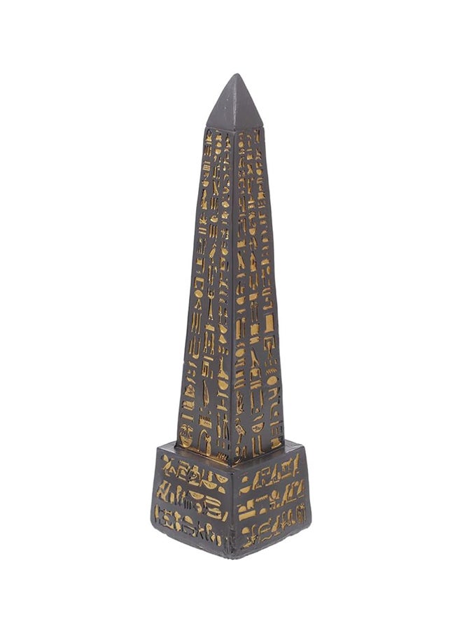 Generic Egyptian Obelisk Collection Figurine Gods Of Egypt Temple Of Ra Gold Coloured Louxor Obelisk With Hieroglyphs Statue 
