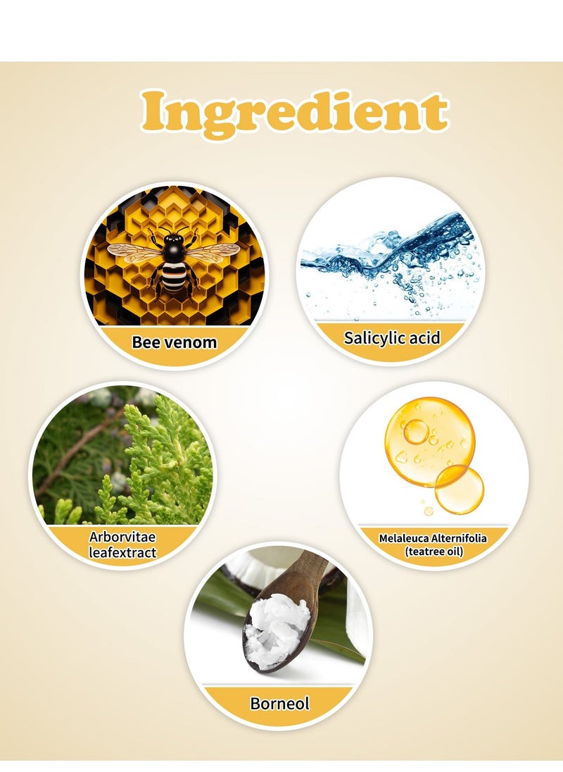 EELHOE Wart Removal Cream, 2024 New Bee Venom Repair Cream,A Gentle Safe Portable Wart Removal Cream with Natural Extracts for All Skin Typesï¼Universal for Both Men and Women Wart Removal (60g*2) - Image 2