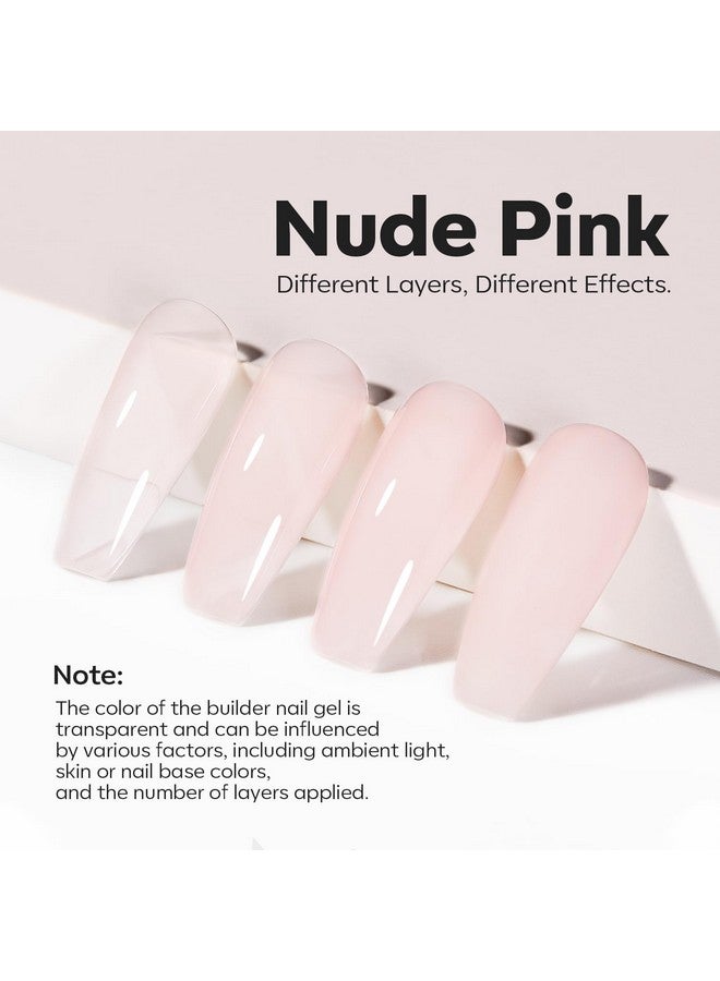 موديل ونز جل بناء الأظافر من موديلونز، 8 في 1، غطاء بناء عاري، معالج بمصباح LED، سميك، مقوي للأظافر، قاعدة مطاطية ملونة، غراء جل طلاء أظافر في زجاجة، مناسب للفتيات في الصالونات المنزلية - Image 2