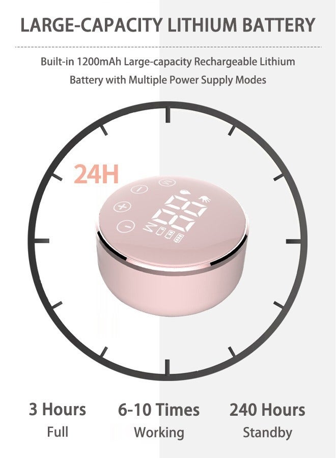 عربست مضخة ثدي كهربائية يمكن ارتداؤها مع 3 أوضاع وشاشة LCD، وردي - Image 3