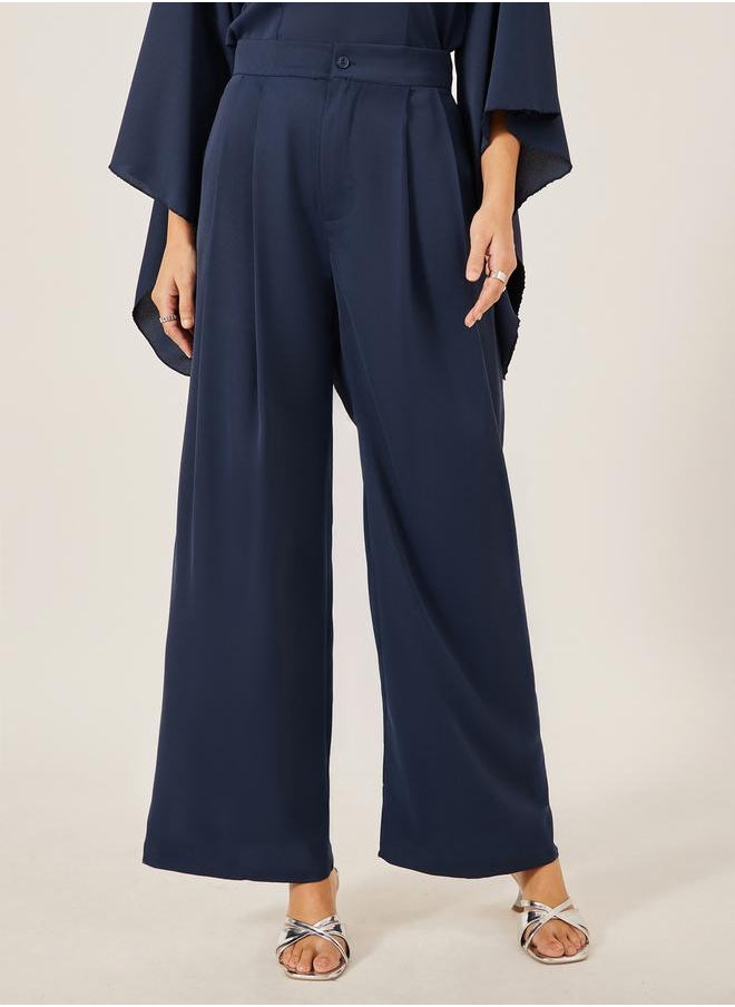 Styli Embellished V-Neck Top and Wide Leg Pants Co-Ords  - Image 5