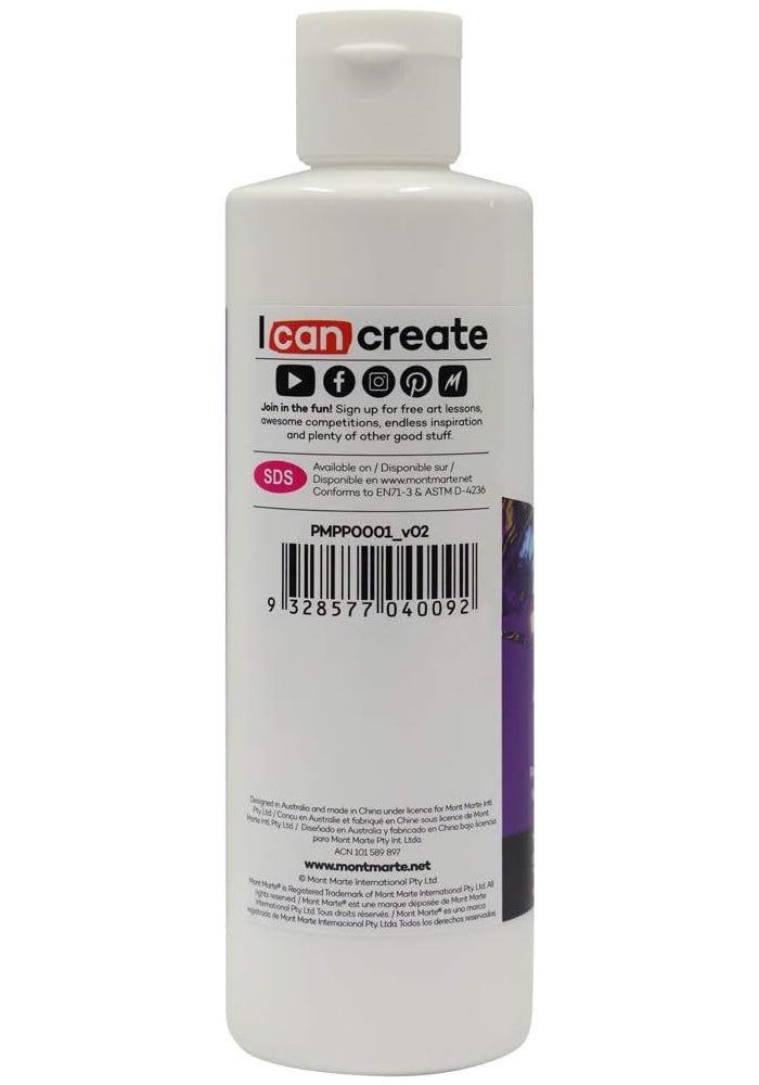 Mont Marte Premium Pouring Acrylic Paint 240ml - Titanium White - Image 2