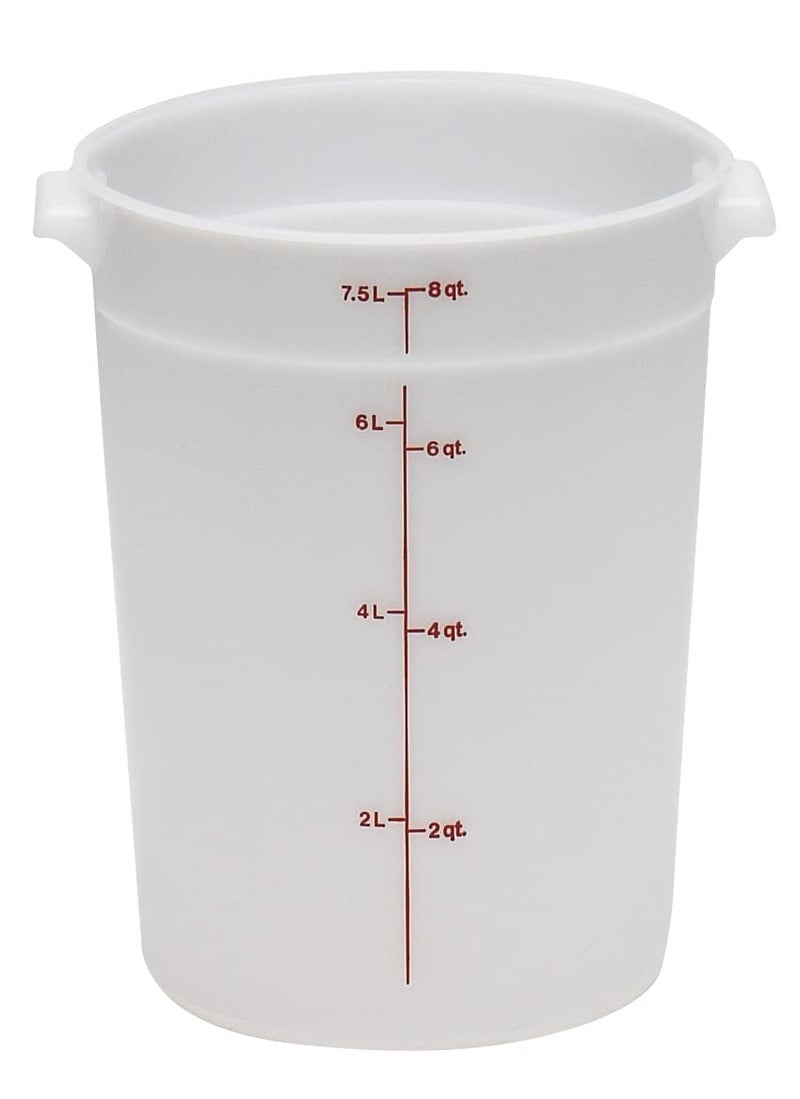 Cambro RFS8148 White Poly Round 8 Qt Storage Container