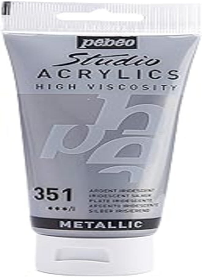 Pebeo Pebeo - Acrylic Fine Studio Acrylics - Silver - Silver 100ml/3.38oz 