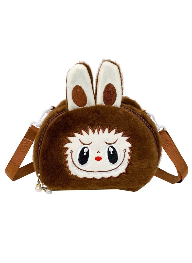 LABUBU Labubu Crossbody Bag Cartoon Backpack Doll Change Plush Bag Backpack