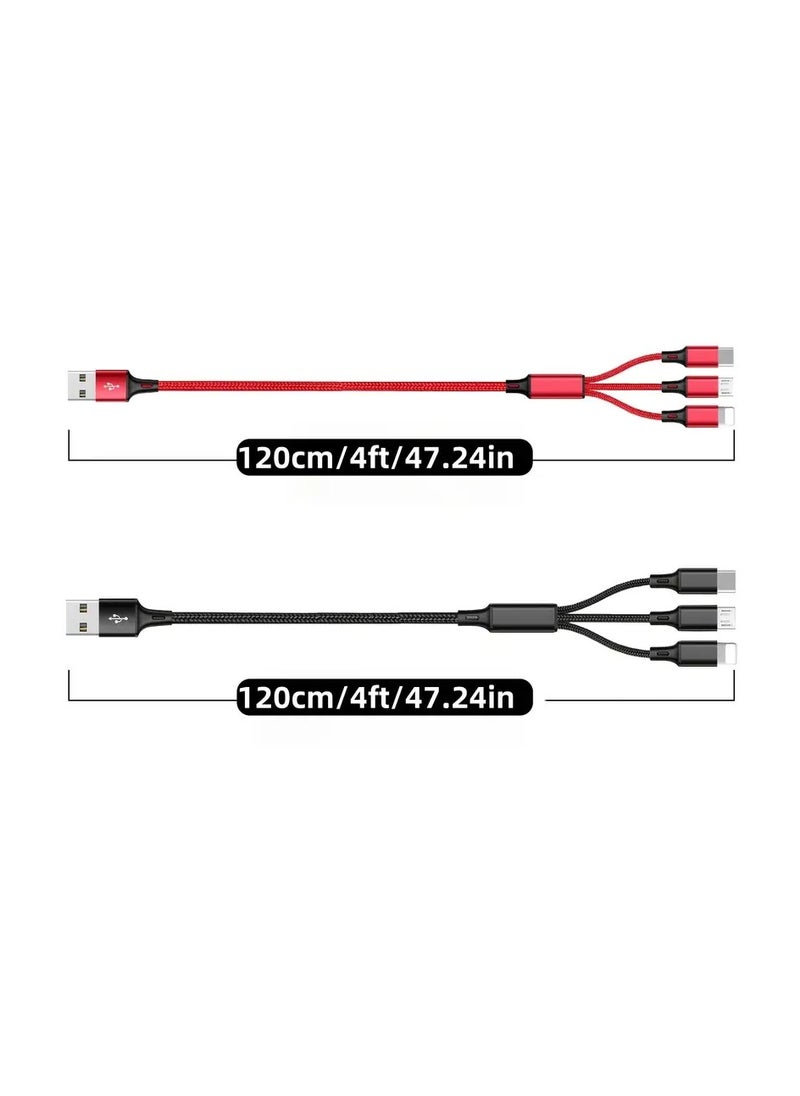 PAMEER 3-in-1 Cable - Unmatched Durability, Lightning-Fast Charging For IPhones, Android, Tablets USB Type-C Charger, AC To Phone + Type C, Universally Compatible, Robust Design For Enduring Swift Power  - Image 5