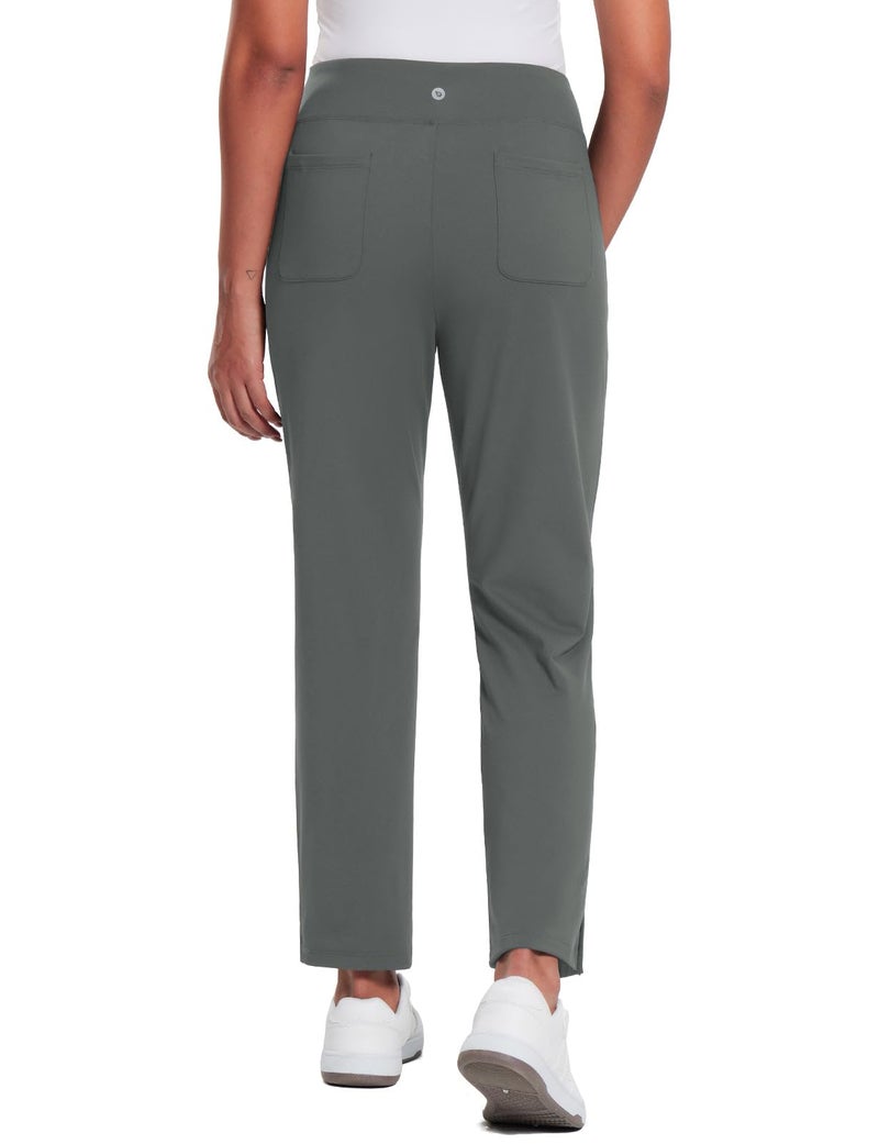 baleaf Women's Work Pants Fleece Lined Golf Travel Pants Waterproof Stretch Winter Thermal Cold Weather Gear Pockets Casual Grey M - Image 2