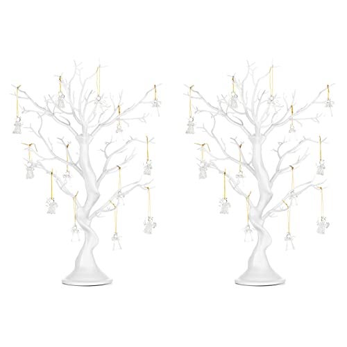 Nuptio Artificial Trees Decorative Trees 2 Pcs White Twig Trees 228in Tall Halloween Decorations Wedding Centerpiece for Tables Fake Easter Tree for Christmas Thanksgiving Birthday Party Decor - Image 1