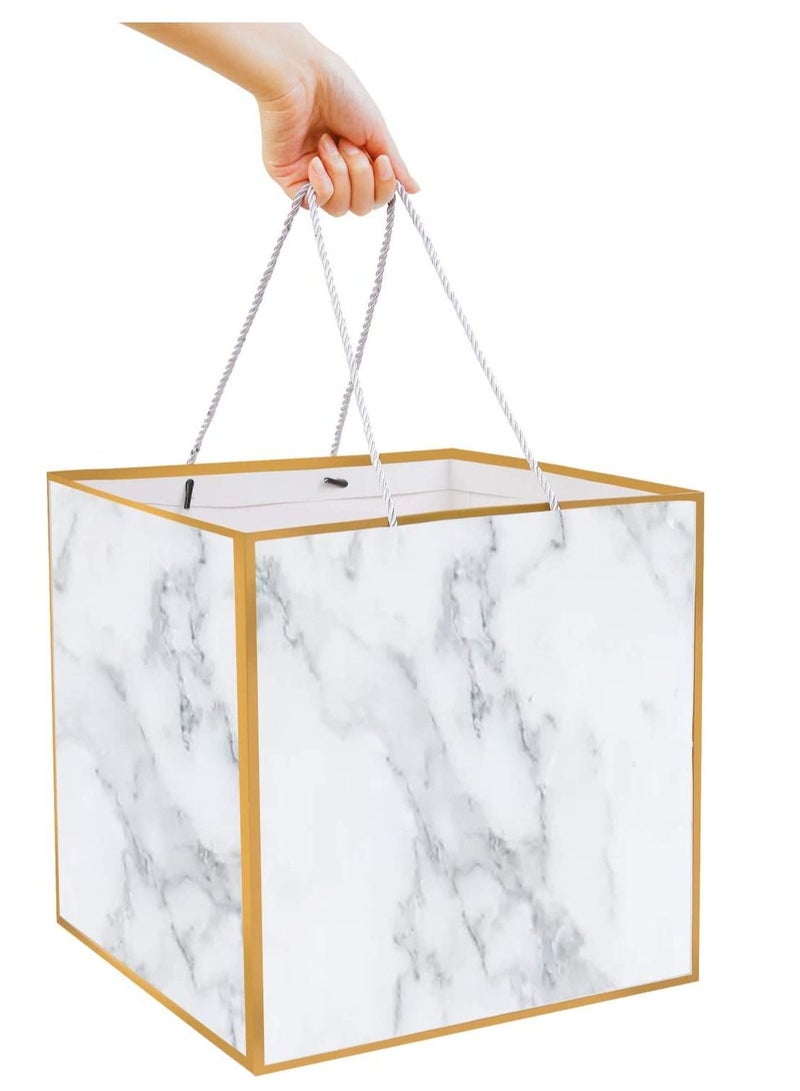 Pack of 12pcs  28*25*20cm Murabba Superior Marble Extra Large Gift Bag  Square  Gift Bag,  Gift Bag Large Wedding Gift Bags Large Size Reusable, Gift Bags Large Birthday - Image 3