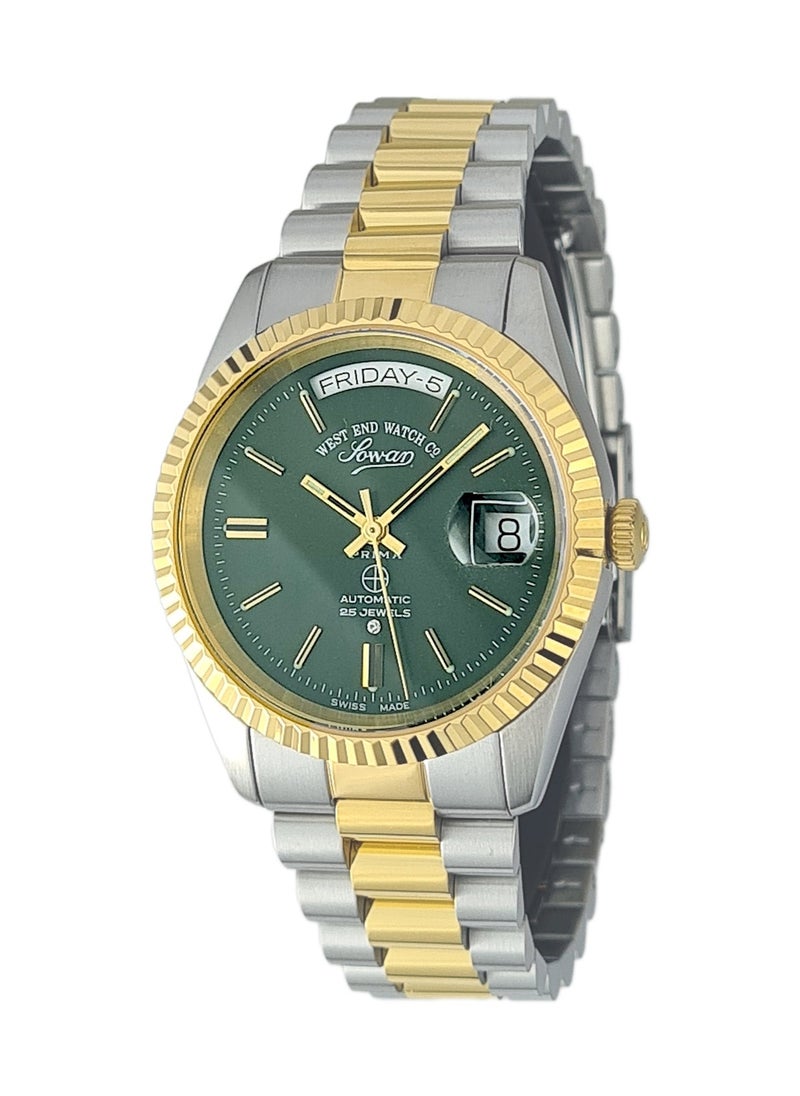 West End Watch Co West End Watch Co Green Dial Automatic Stainless Steel Analog Watch For Men 6828_20_3330Y2 37 mm  - Image 1