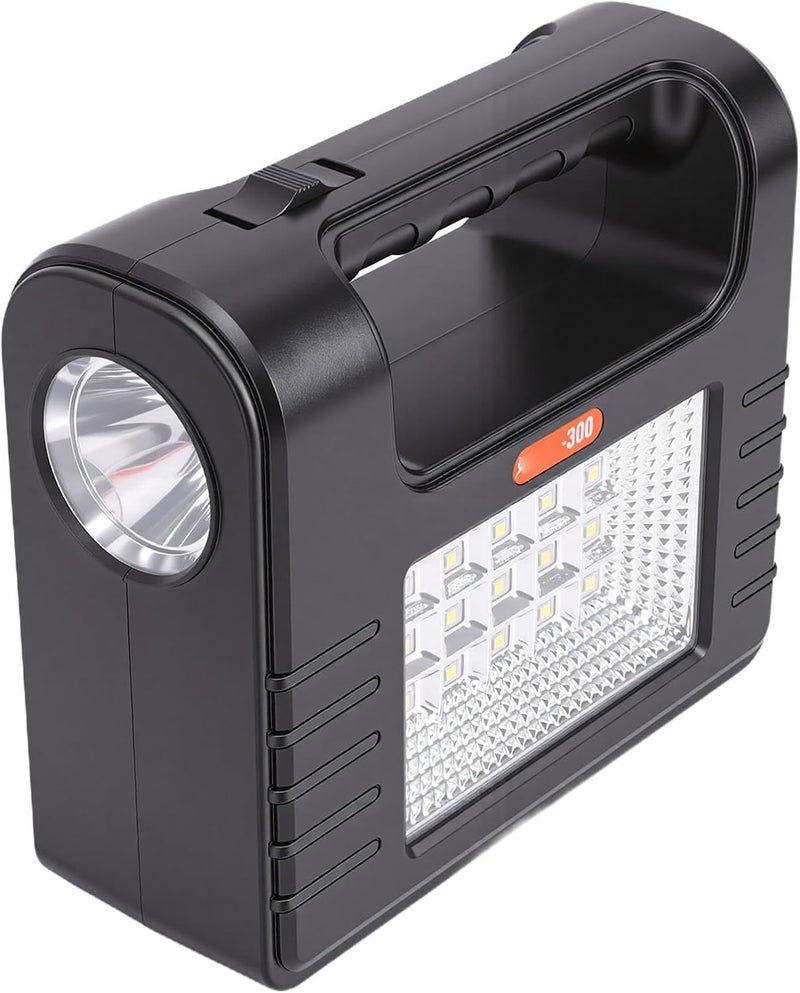 Bewinner Portable Solar Generator with Light, 12000mAh Solar Power Bank & Camping Lantern, Panel Charging for Outdoor Camping, Home Emergency, Travel, Picnics - Image 1